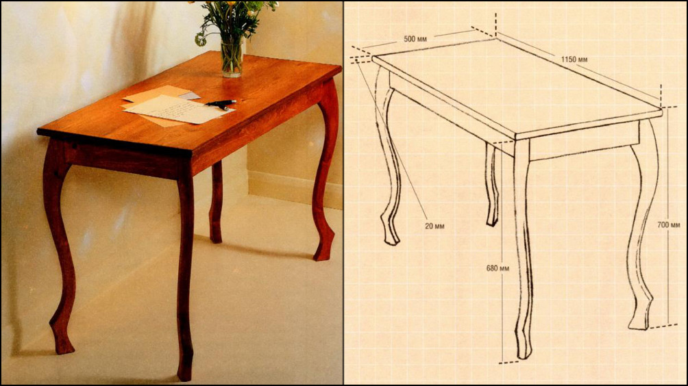 Круглый деревянный стол своими руками чертежи